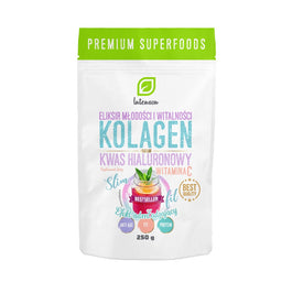 Intenson Kolagen + Witamina C + Kwas Hialuronowy suplement diety efekt odmładzający 250g