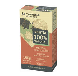 Venita Herbal Hair Color ziołowa farba do włosów 8.4 Miedziany Blond 100g