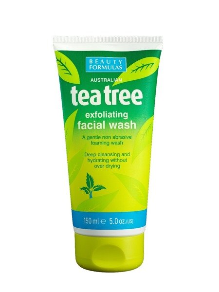 Beauty Formulas Tea Tree Exfoliating Facial Wash złuszczający żel do mycia twarzy 150ml