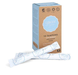 Ginger Organic Tampons tampony organiczne z aplikatorem Super 14szt