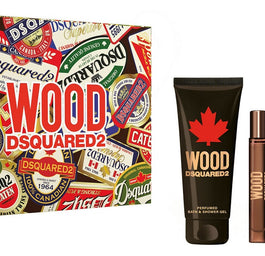 Dsquared2 Wood Pour Homme zestaw woda toaletowa spray 100ml + miniatura wody toaletowej 10ml + żel pod prysznic 150ml