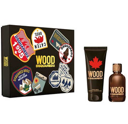 Dsquared2 Wood Pour Homme zestaw woda toaletowa spray 100ml + żel pod prysznic 150ml