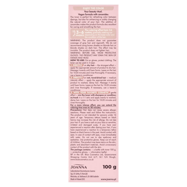 Joanna Ultra Color toner koloryzujący do włosów