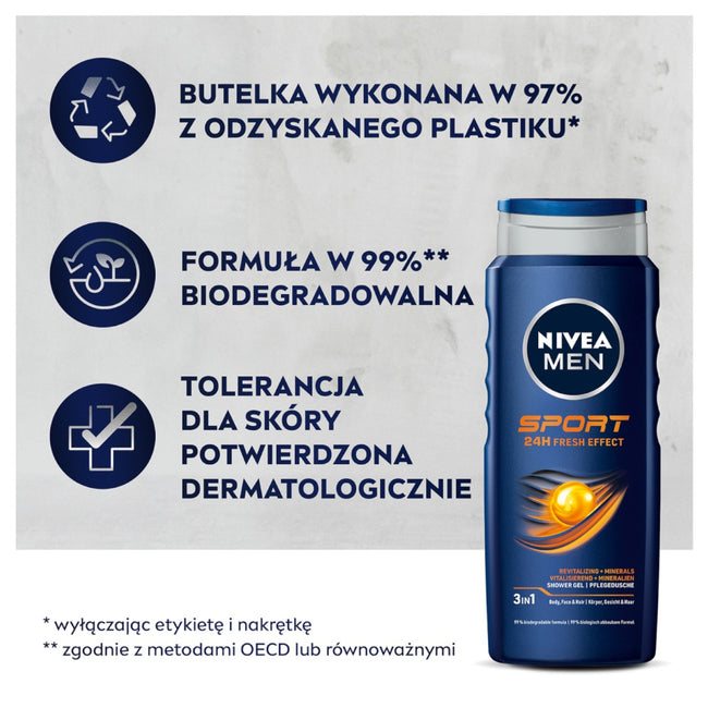 Nivea Men Sport żel pod prysznic 500ml