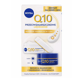 Nivea Q10 Przeciwzmarszczkowe ujędrnienie zestaw krem na dzień i na noc 2x50ml