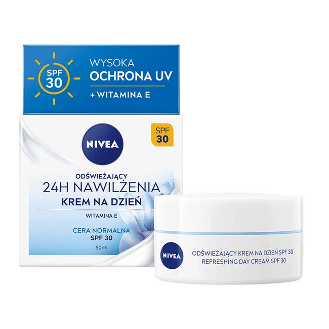 Nivea 24H Nawilżenia odświeżający krem na dzień SPF30 cera normalna 50ml