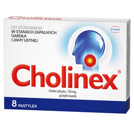 Cholinex Pastylki do ssania do stosowania w stanach zapalnych gardła i jamy ustnej 8szt.