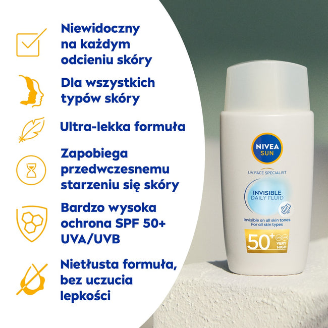 Nivea Sun Invisible Daily fluid do twarzy SPF50+ 40ml