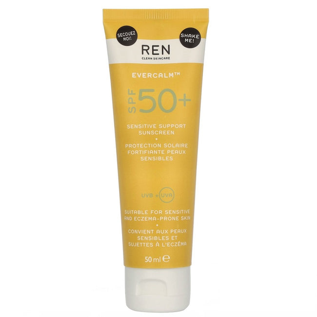 REN Evercalm Sensitive Support Sunscreen SPF50+ delikatny krem przeciwsłoneczny 50ml