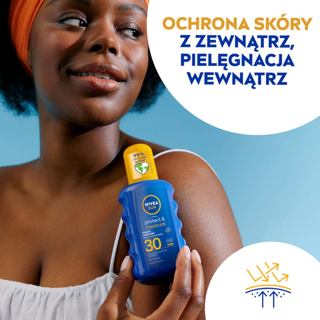 Nivea Sun Protect & Moisture nawilżający balsam w sprayu do opalania SPF30 200ml