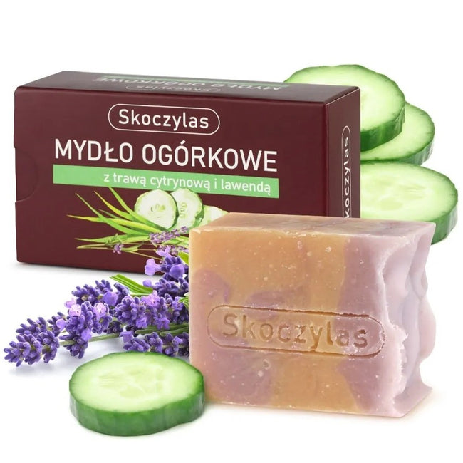Skoczylas Mydło ogórkowe z trawą cytrynową i lawendą 100g