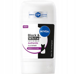 Nivea Black&White Invisible Authentic antyperspirant w sztyfcie 50ml