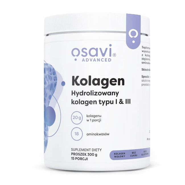 Osavi Kolagen hydrolizowany typu I & III proszek suplement diety 300g