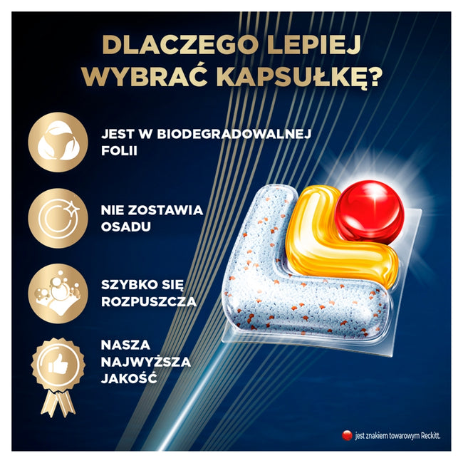 Finish Ultimate Plus Lemon kapsułki do mycia naczyń w zmywarce 45szt