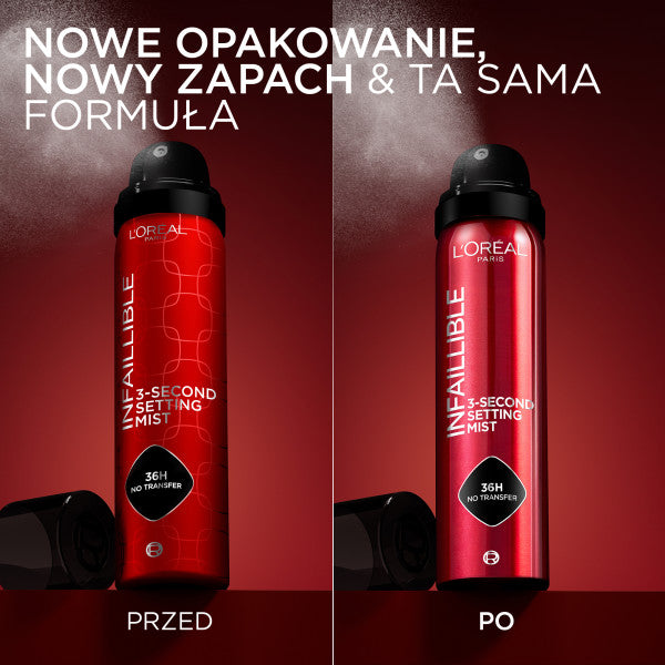L'Oreal Paris Infaillible 3-Second Setting Mist 3-sekundowy spray utrwalający makijaż 150ml