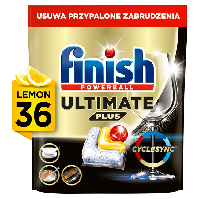 Finish Ultimate Plus Lemon kapsułki do mycia naczyń w zmywarce 36szt