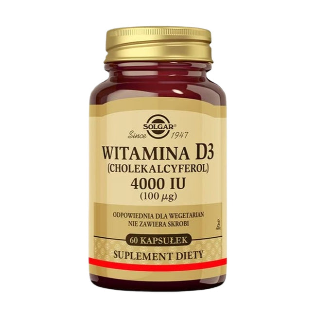 Solgar Witamina D3 4000IU suplement diety 60 kapsułek