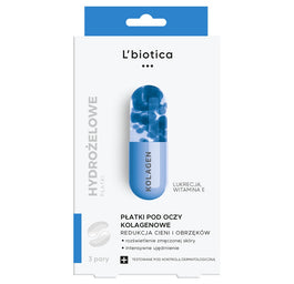 L'biotica Kolagenowe płatki pod oczy redukujące cienie i obrzęki 3 pary