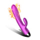 B-Series Fox Silicone Vibrator and Pulsator wibrujący i pulsujący wibrator królik z funkcją grzania Purple