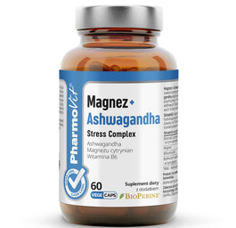 Pharmovit Magnez + Ashwagandha Stress Complex suplement diety 60 kapsułek