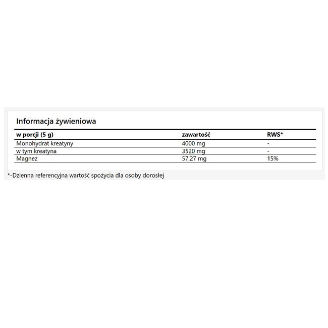 MZ Creatine Powder suplement diety pomarańcza 300g