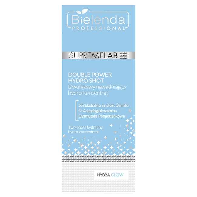 Bielenda Professional SupremeLab Hydra Glow dwufazowy nawadniający hydro-koncentrat z ekstraktem ze śluzu ślimaka 30ml