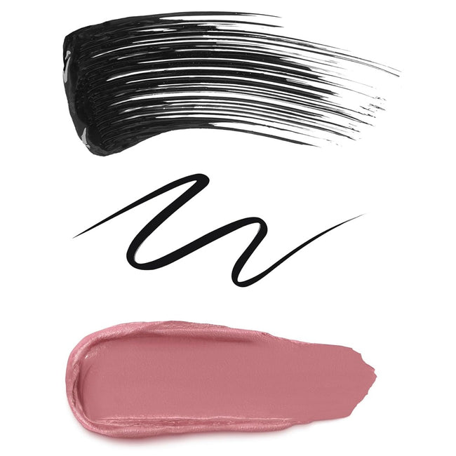 KIKO Milano Unmissable Make Up Set zestaw tusz do rzęs 12ml + wodoodporny eyeliner 4.5ml + matowa pomadka w płynie 4ml