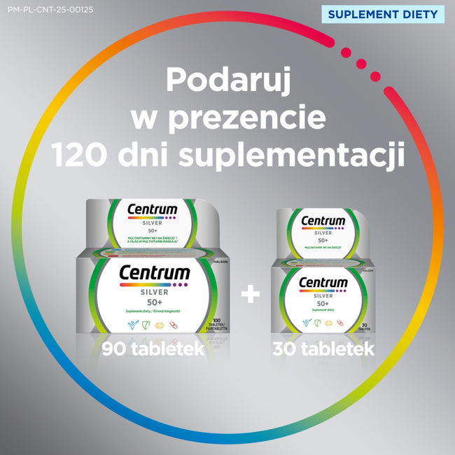 Centrum Silver 50+ multiwitaminy suplement diety 100 + 30 tabletek