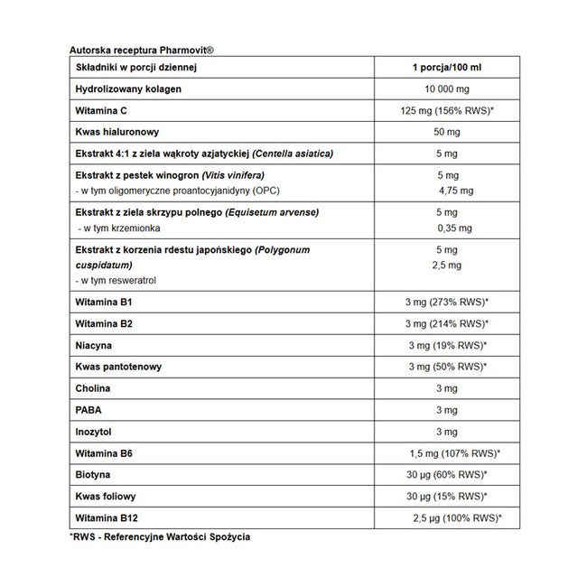 Pharmovit Kolagen 10000mg Supples & Go suplement diety w płynie 100ml