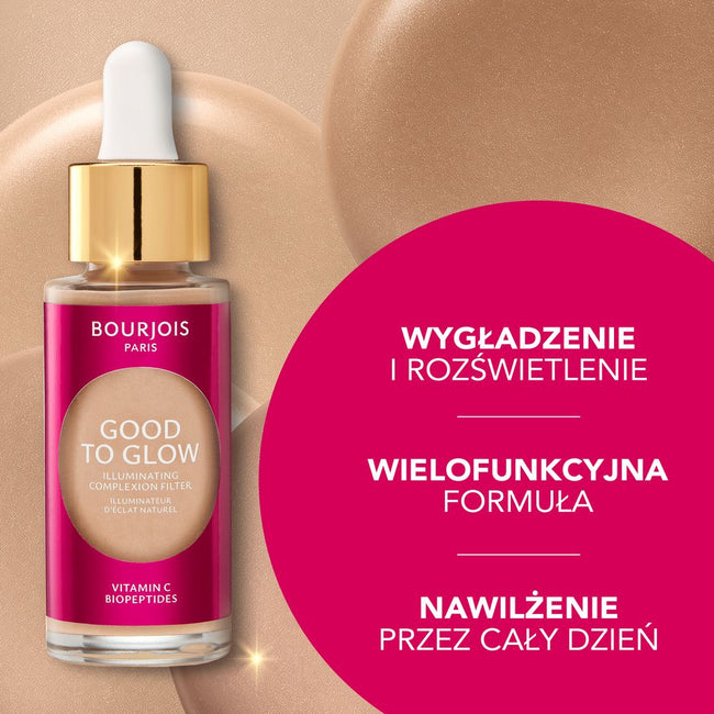Bourjois Good to Glow rozświetlacz lekki podkład i baza 3w1