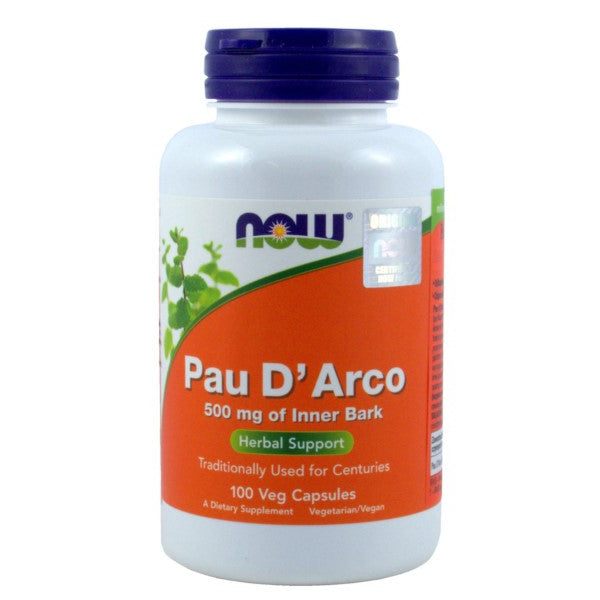 Now Foods Pau D'Arco 500mg suplement diety 100 kapsułek