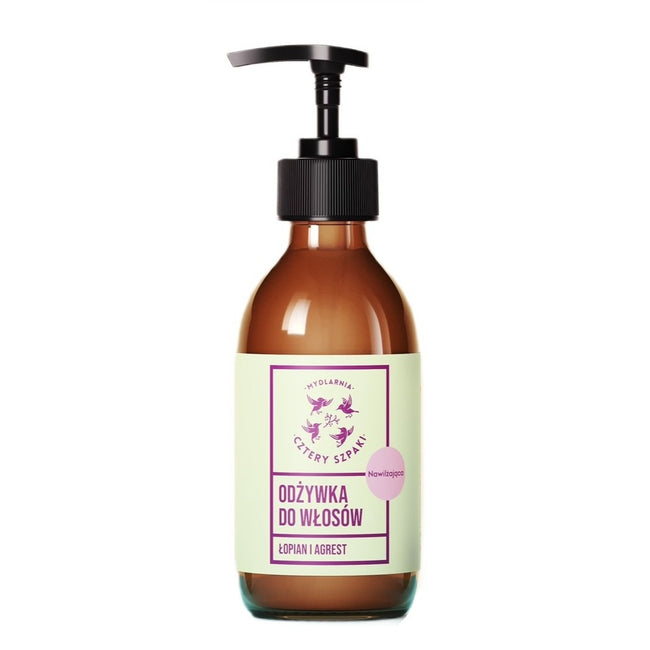 Mydlarnia Cztery Szpaki Odżywka do włosów nawilżająca Łopian i Agrest 300ml