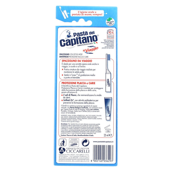 Pasta del Capitano Travel Kit zestaw podróżny z pastą i szczoteczką do zębów