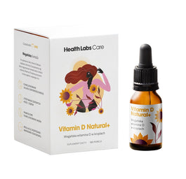 HealthLabs Vitamin D Natural+ wegańska witamina D3 w kroplach 10ml