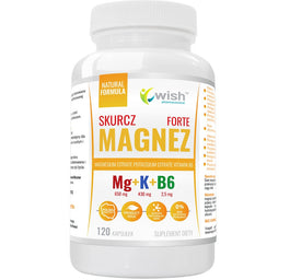 WISH Pharmaceutical Magnez Skurcz Forte Magnez + Potas + B6 suplement diety 120 kapsułek