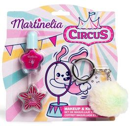 Martinelia Circus zestaw kosmetyków dla dzieci lakier do paznokci 4ml + błyszczyk 2g + brelok 1szt
