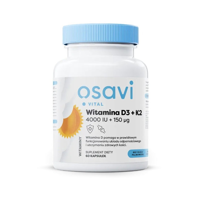 Osavi Witamina D3 4000IU + K2 150mcg suplement diety 120 kapsułek