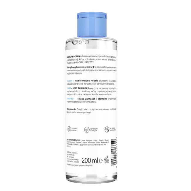 AA Pure Derma peptydowy płyn micelarny 3w1 200ml