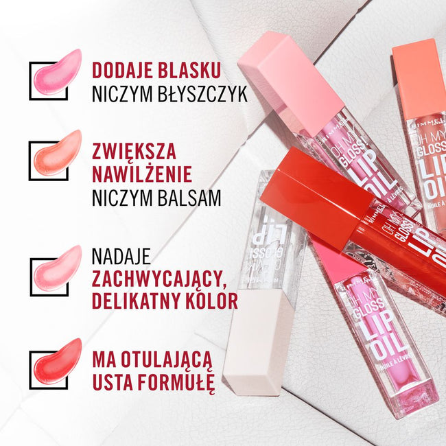 Rimmel Oh My Gloss odżywczy olejek do ust z witaminami 4.5ml