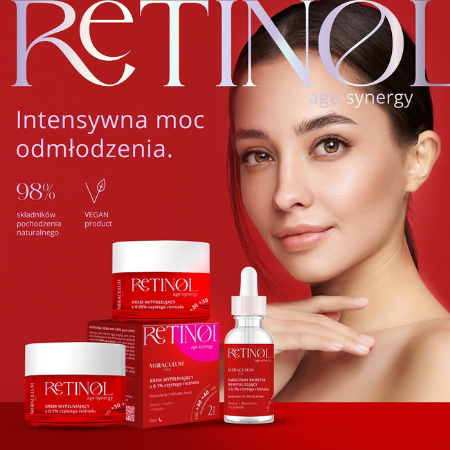 Miraculum Age-Synergy Retinol krem aktywizujący na noc z 0.05% czystego retinolu 50ml