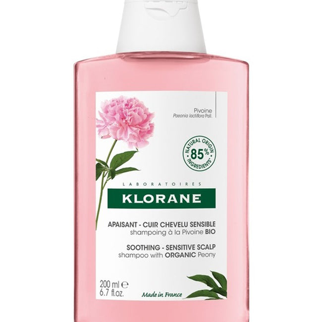 Klorane Soothing Shampoo szampon z organiczną piwonią 200ml