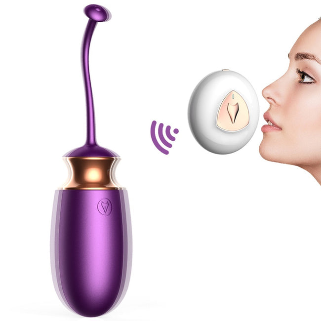 B-Series Fox Vibrating Silicone Love EGG jajko wibracyjne z pilotem Purple