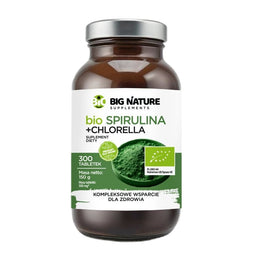 Big Nature Bio Spirulina + Chlorella suplement diety 300 tabletek