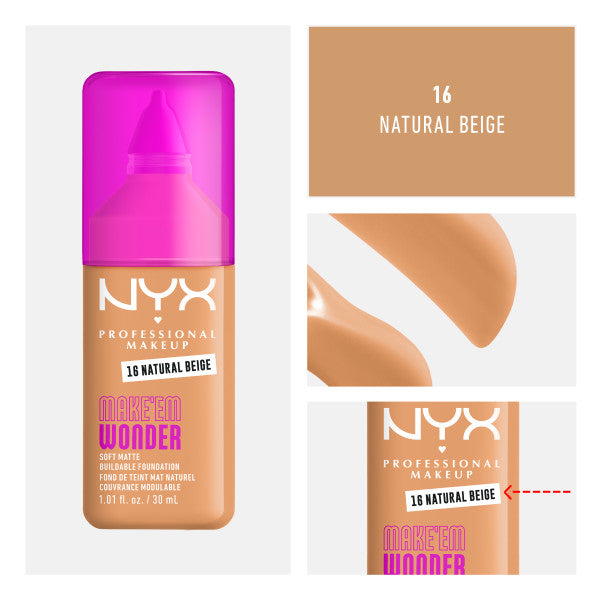 NYX Professional MakeUp Make'Em Wonder podkład do twarzy z długotrwałym kryciem