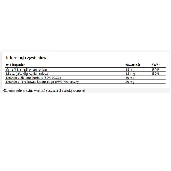 Apollo's Hegemony Z-Balance Q cynk + miedź suplement diety 180 kapsułek