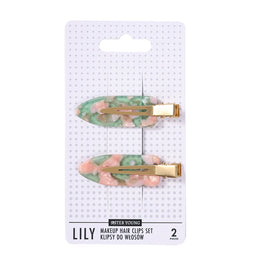 Sister Young Lily klipsy do włosów do makijażu Pink Coffee 2szt