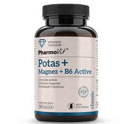 Pharmovit Potas + Magnez + B6 Active suplement diety 120 kapsułek