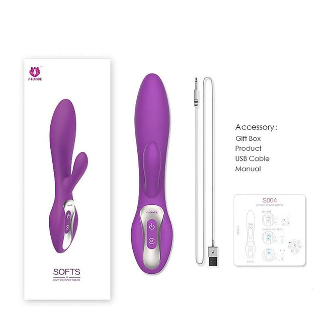 S-HANDE Softs wibrator z 9 trybami wibracji Violet