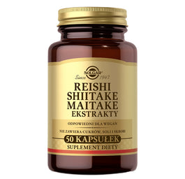 Solgar Reishi Shitake Maitake suplement diety 50 kapsułek