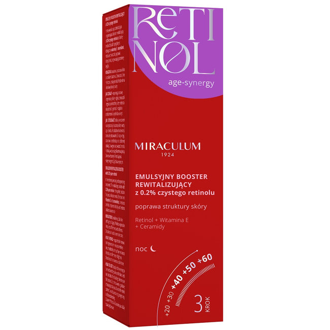 Miraculum Age Synergy Retinol emulsyjny booster rewitalizujący z 0.2% czystego retinolu 30ml